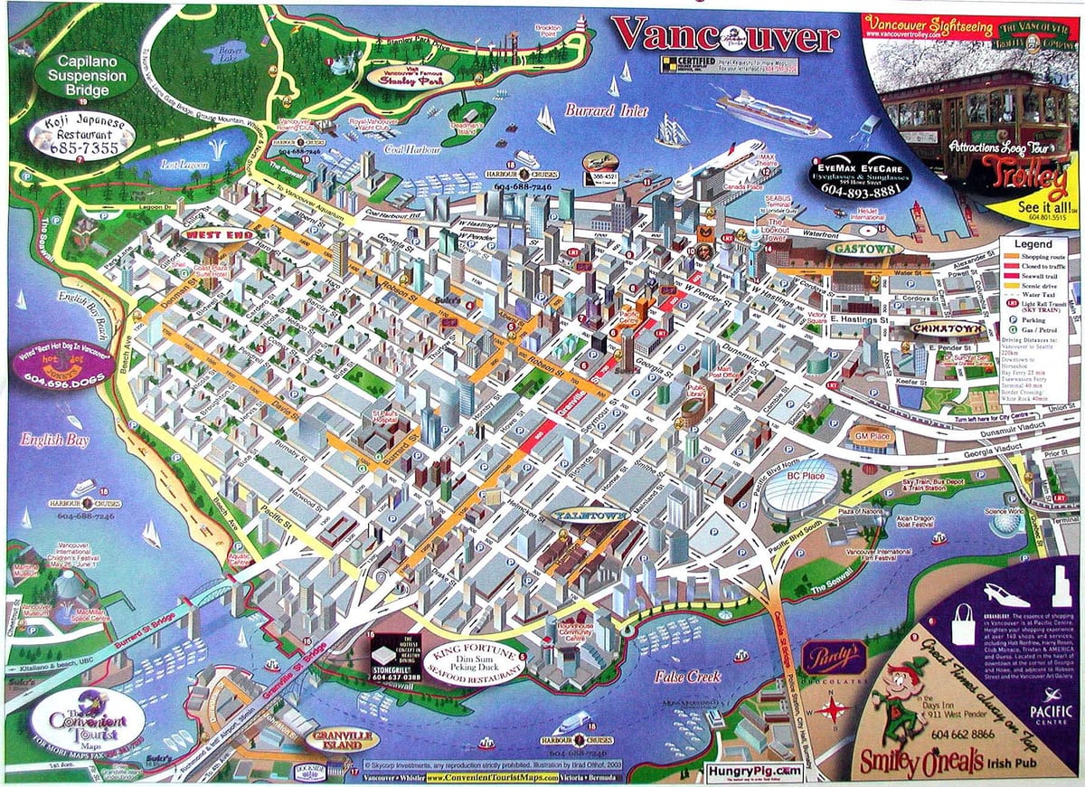 வரைபடம் vancouver bc canada