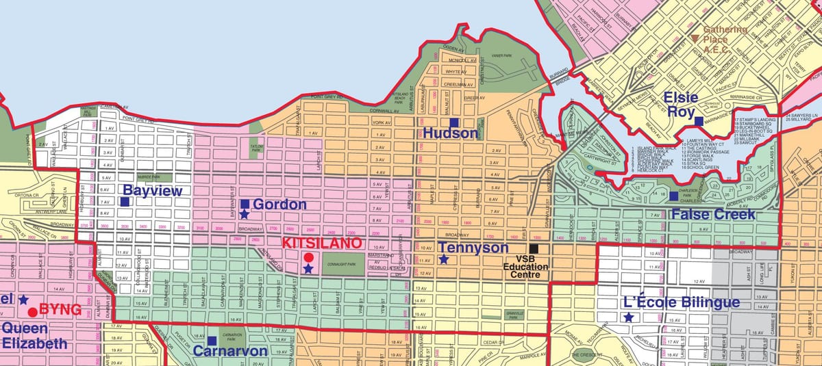 vancouver school district எல்லை வரைபடம்