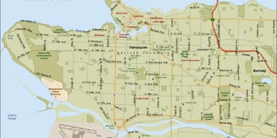 வரைபடம் தெரு vancouver bc canada
