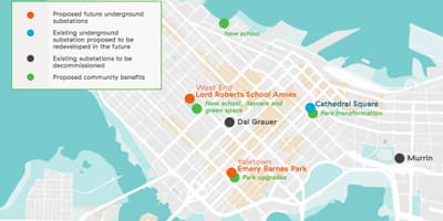 வரைபடம் yaletown வான்கூவர் கி. மு.