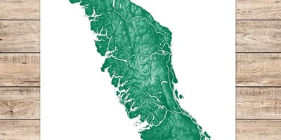 வரைபடம் வான்கூவர் தீவு கலை