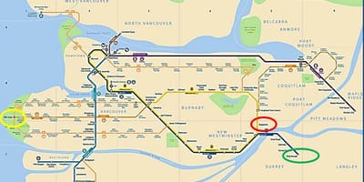 வரைபடம் skytrain மேப்பிள் ரிட்ஜ் வான்கூவர்