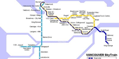 வரைபடம் yvr skytrain